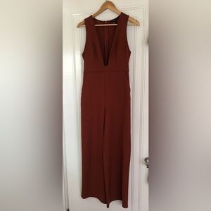 Orange/Maroon Jumpsuit Size S